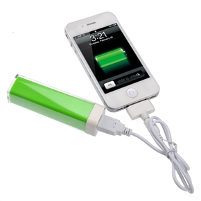 BuySKU66559 Lip Stick Shaped 2200mAh External Emergent Battery Portable Power Bank for iPhone Nokia Cellphone MP3 Camera (Green)