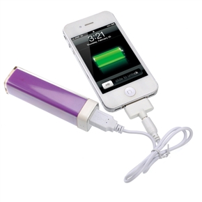 BuySKU65718 Lip Stick Shaped 2200mAh External Emergent Battery Portable Power Bank for iPhone Nokia Cellphone MP3 Camera (Purple)