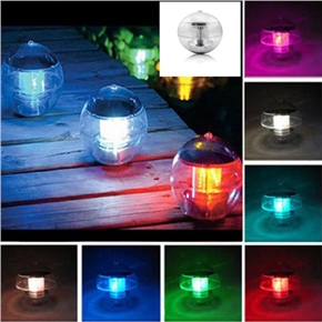 BuySKU74228 Magic Waterproof Solar Powered Floating LED Color-changing Globe Light Night Lamp for Pool /Party - 3 pcs/set