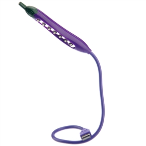BuySKU74265 Novelty Eggplant Shaped Flexible Neck Style USB 7-LED Energy-saving Light Lamp for PC /Laptop /Notebook (Purple)