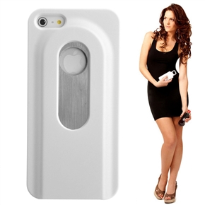 BuySKU74334 Novelty Slide-out Bottle Opener Style Hard Protective Back Case Cover for iPhone 5 (White)