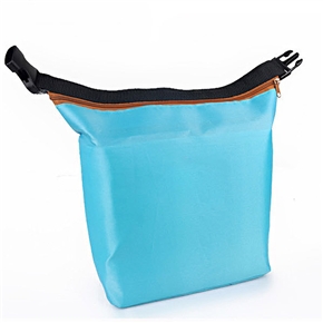 BuySKU74209 Portable Multifunctional Zippered Lunch Pouch Insulated Cooler Bag Handbag (Sky-blue)