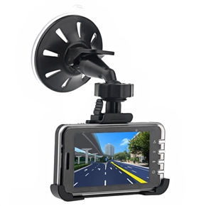 BuySKU74234 Q3 3.0-inch Touch Screen HD 720P GSM Car DVR with SIM Slot /GPS Tracker /G-sensor /AV-out /TF Slot (Black)