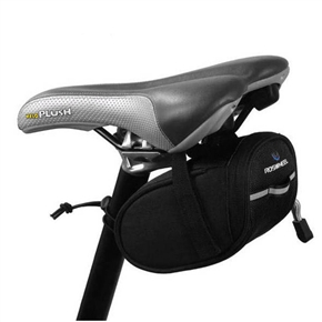 BuySKU74116 Roswheel 13017 Portable Bike Cycling Bicycle Saddle Bag Seat Bag Pouch with Reflective Tape (Black)