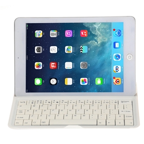 BuySKU74283 Ultra-slim Aluminum Alloy Wireless Bluetooth V3.0 Keyboard Screen Protective Case with Stand for iPad mini (Silver)