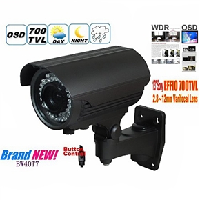 BuySKU74589 1/3" SONY EFFIO 700TVL Day /Night 2.8-12mm Varifocal Lens Waterproof IR CCTV Camera for Indoor /Outdoor Use (Black)
