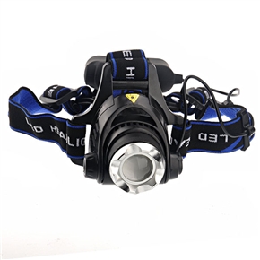 BuySKU74637 568 CREE XM-L T6 3-mode 1600-lumens Zoomable Outdoor LED Headlamp Headlight with Adjustable Headband (Black)