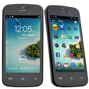 BuySKU74597 DOOGEE Collo DG100 Android 4.2 MTK6572 Dual-core 4.0-inch IPS Screen Dual-camera GPS 512MB/4GB 3G Smartphone (Black)