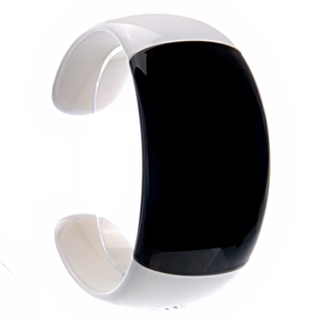 BuySKU70192 Fashion Multi-functional Wireless Bluetooth 2.0 Vibrating Bracelet Watch with Phone-answer & Anti-lost (Black & White)