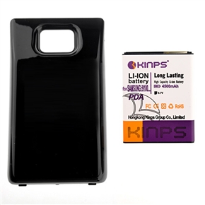 BuySKU74630 KINPS 3.7V 4500mAh Thick Rechargeable Li-ion Battery with Hard Battery Back Case for Samsung Galaxy S II /i9100 (Black)
