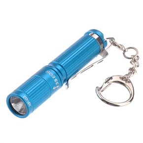 BuySKU74888 Olight i3S EOS CREE XP-G2 80-lumens Aluminum Alloy Waterproof Mini LED Flashlight with Keychain (Blue)
