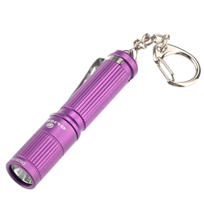 BuySKU74886 Olight i3S EOS CREE XP-G2 80-lumens Aluminum Alloy Waterproof Mini LED Flashlight with Keychain (Purple)