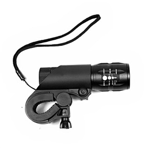 BuySKU74600 Portable CREE Q5 3-Mode 240-lumens Zoomable Waterproof LED Bike Bicycle Light Flashlight with Bike Mount Holder (Black)