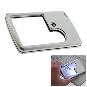 BuySKU74613 Portable Card-shaped 3X /6X LED Illuminated Pocket Magnifying Glass Magnifier