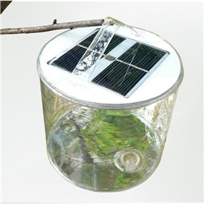 Portable Round-shaped Waterproof Folding Solar Power Inflatable 3-mode LED Lantern Lamp Light LED Tent Light 