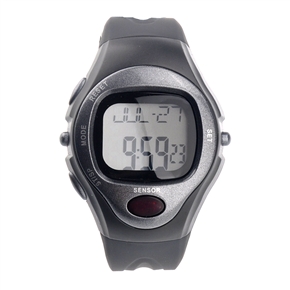 R022M Waterproof Sports Pulse Rate Monitor Calorie Counter Digital Wrist Watch with Alarm /Calendar /Stopwatch (Grey)