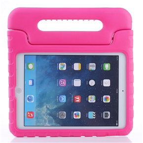 Multi-functional Children Kids Safe Shockproof Soft EVA Foam Protective Back Case Cover with Handle Stand for iPad Air 2 /iPad 6 (Rosy)