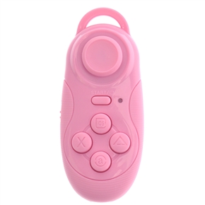 Portable 2-in-1 Wireless Bluetooth Gamepad & Camera Self-Timer Selfie Shutter Remote for iPhone /iPad /Android Phones & Tablets /PC (Pink)