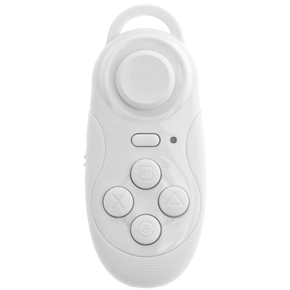 Portable 2-in-1 Wireless Bluetooth Gamepad & Camera Self-Timer Selfie Shutter Remote for iPhone /iPad /Android Phones & Tablets /PC (White)