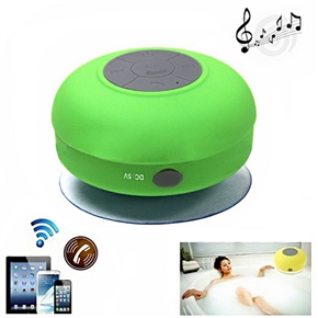BTS-06 Mini Waterproof Hands-free Bluetooth Speaker with MIC & Suction Cup for iPhone /iPad /Cellphones (Green)