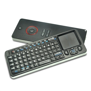 Rii RT-MWK06 I6 2.4GHz Wireless US-layout Mini Keyboard & Mouse Combo with Remote Controller & Touchpad (Black)