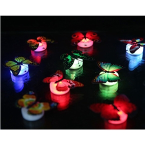 Colorful Changing Butterfly LED Night Light Lamp Home Room Party Desk Wall Decor