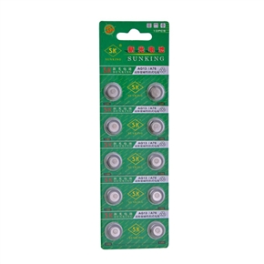 BuySKU68169 1.55V SUNKING AG13/A76 Alkaline Button Cell Battery (10pcs/set)