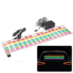 BuySKU68461 45cm*11cm Car Music Rhythm Lamp Sound-activated Equalizer Multicolor LED Flashing Light