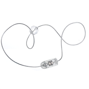 Blue Light Glitter LED Round Necklace
