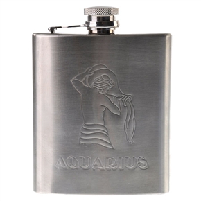 BuySKU68160 Stainless Steel 6.0 oz Hip Flask Curved Pocket Liquor Flask (Random Pattern & Color)