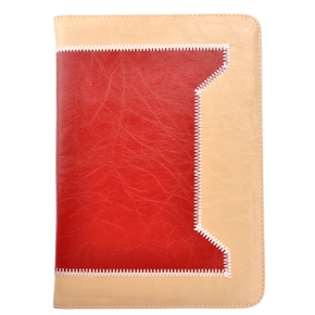 BuySKU68359 Stylish PU Protective Case Cover with Card Holders & Magnetic Closure for Samsung Galaxy Note 10.1 N8000 (Beige & Red)