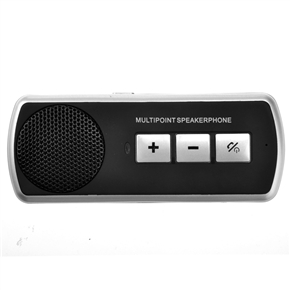 BuySKU68442 Wireless Bluetooth V3.0+EDR Multipoint Speakerphone Handsfree Car Kit with Sun Visor Clip for PC /Mobile Phones