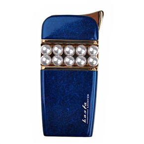 BuySKU68893 Baofa Metal Cigarette Lighter Butane Lighter with Pearls (Blue)