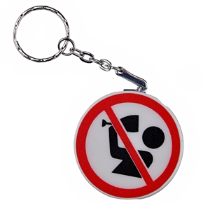 BuySKU68921 No Drinking Sign Lighter Cigarette Lighter Butane Lighter with Keychain (White)