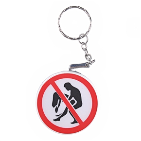 BuySKU68924 No Lovemaking Sign Cigarette Lighter Butane Lighter with Keychain (White)