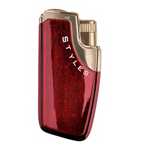 BuySKU68892 Windproof Butane Lighter Styles Metal Cigarette Lighter (Red)