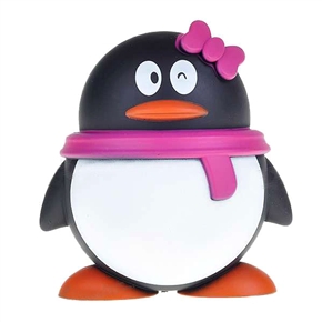 BuySKU69578 Mini USB Rechargeable Stereo Speaker with Female Penguin Shape