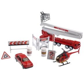 BuySKU69495 No.JP600 1:87 Scale Die-cast Metal & Plastic Model Fire Engines Set