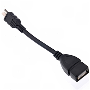 BuySKU69334 Portable Mini USB 5-pin Male to USB Female OTG Cable Adapter for Tablet PCs /Mobile Phones (Black)