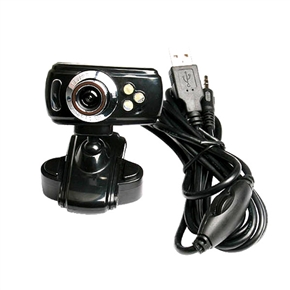 BuySKU53659 1.3MP USB 2.0 Webcam with 3 LED Lights & Flexible Neck