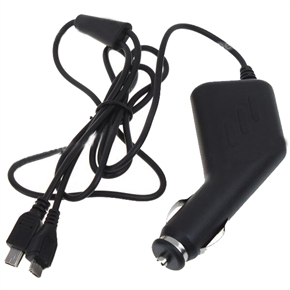 100cm Length Coiled Cable Cell Phone Car Charger with Mini and Micro USB Port for HTC (12~24V)