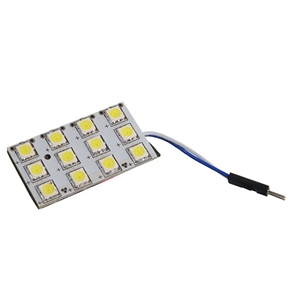 BuySKU61313 12 Bulbs High Brightness Interior Dome Car Light LED Roof Light with White Light