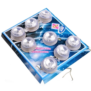 BuySKU61308 12V LED Car Side Light SL-313 with Blue Lights (8 pcs/set)