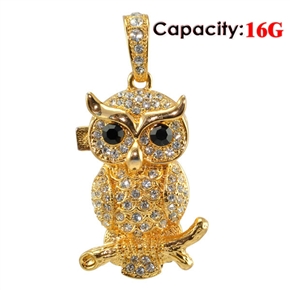 BuySKU60480 16GB USB Flash Drive U Disk Flash Memory with Crystal Owl Shape