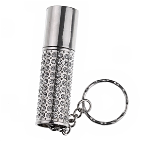 BuySKU60639 1GB Lipstick Shell U Disk USB Flash Memory Drive with Rhinestone (Silver)