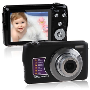 BuySKU61157 2.7" 15MP CMOS Sensor Digital Camera with 4X Optical & 3X Digital Zoom & SD Slot