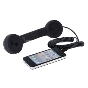 BuySKU60508 3.5mm Retro Handset for iPhone Mobile Phones Computers (Black)