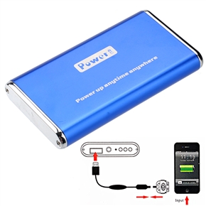 BuySKU64924 6000mAh Portable Mobile Power Battery Pack Emergency Charger for iPad iPhone Nokia Samsung HTC MP4 PSP (Blue)