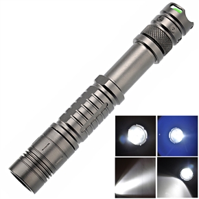 902 Waterproof Design 180-Lumen 3-Mode 3W LED Flashlight Torch with Aluminum Alloy Body (Black) 