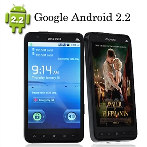 A2000 Android 2.2 TV WIFI GPS Smart Cell Phone 4.3" Touch Screen Dual SIM Dual Standby Quad-band (Black)